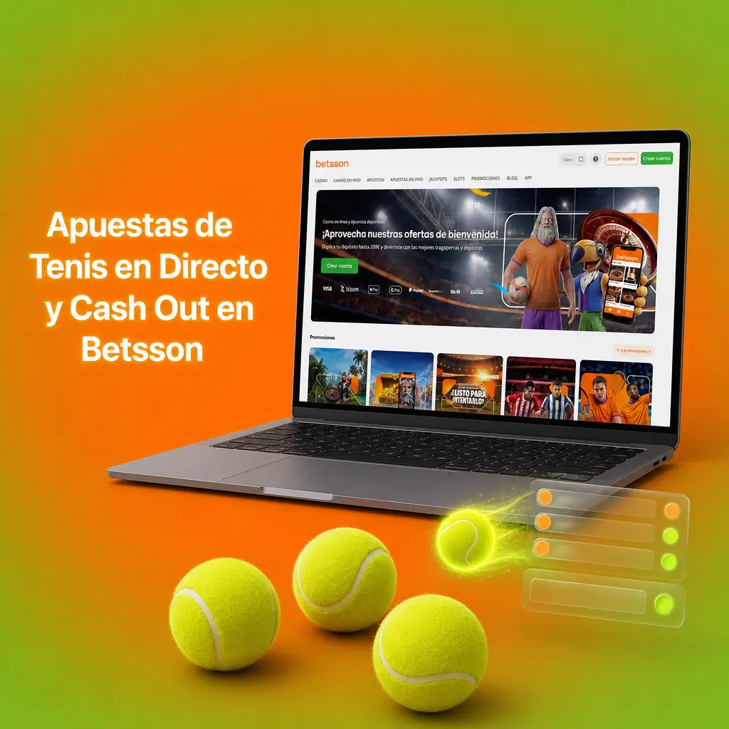 Apuestas de tenis en directo en Betsson: cuotas dinámicas, estadísticas punto por punto y opción de cash out durante el partido.