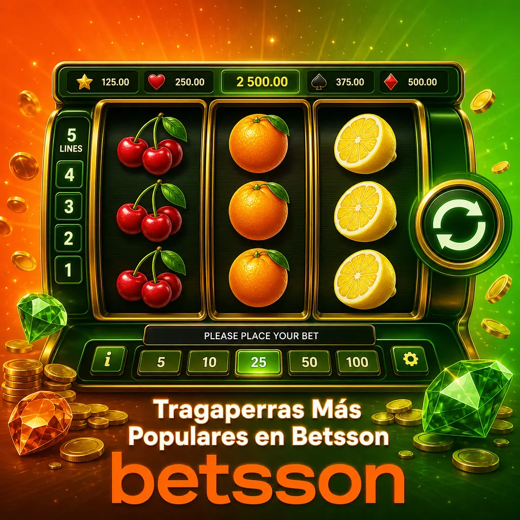 Tragaperras populares en Betsson con RTP y volatilidad de NetEnt, Play'n GO, Pragmatic Play, Relax Gaming y Push Gaming.
